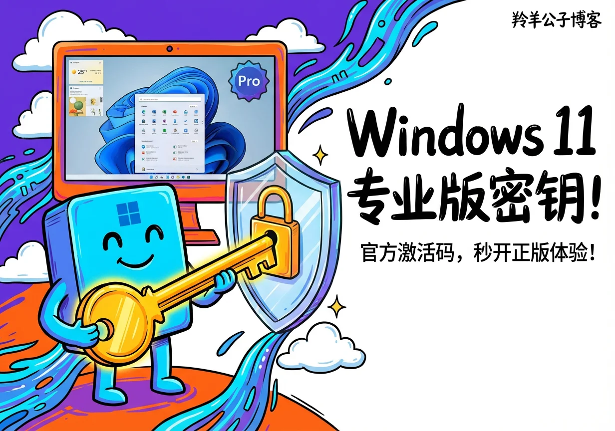 Windows 11专业版密钥分享-羚羊公子博客