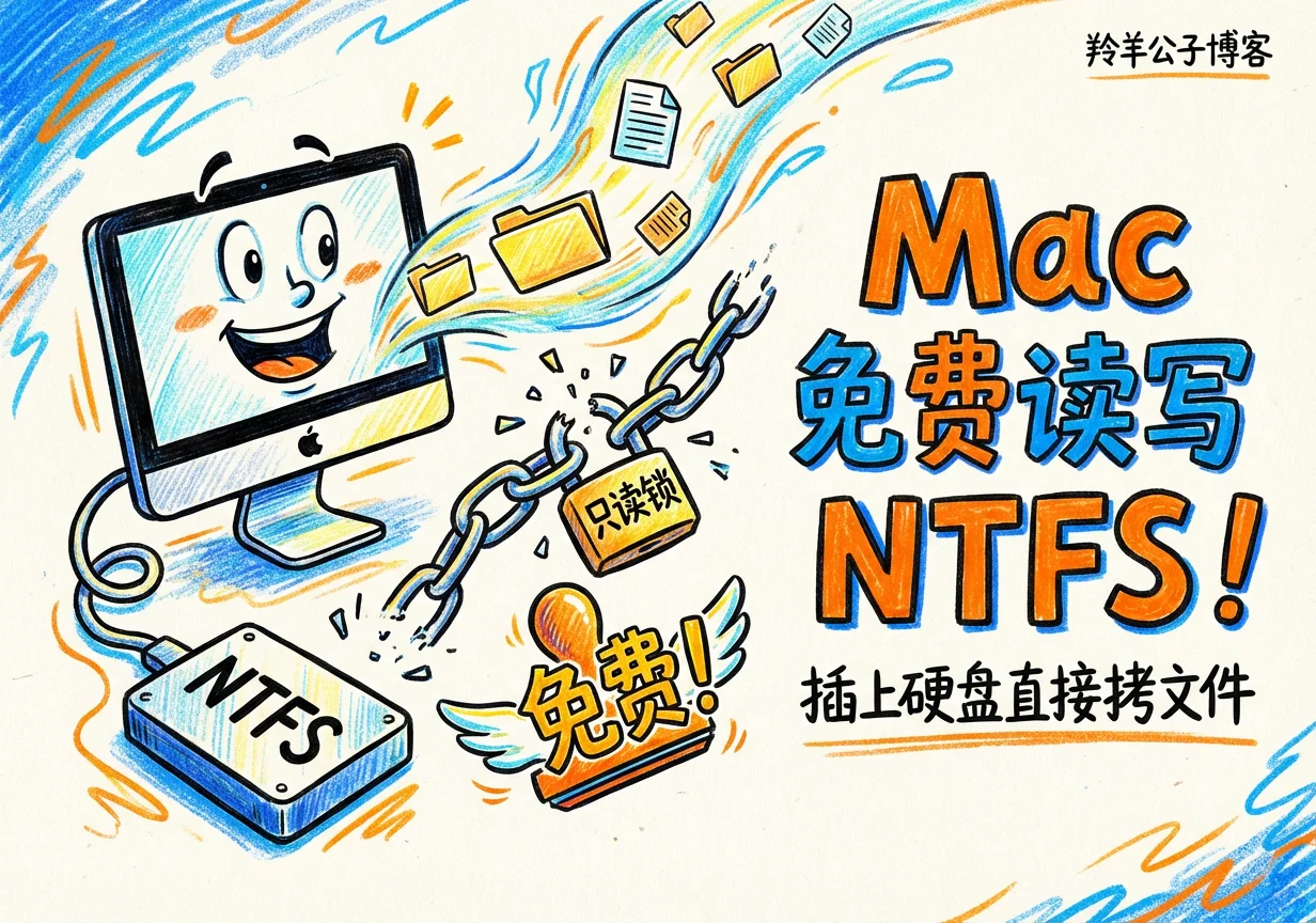Mac免费读写NTFS直接拷文件-羚羊公子博客