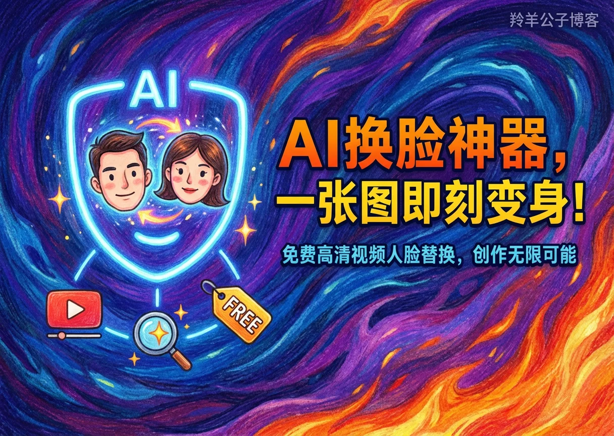 完全免费的一键AI换脸工具-羚羊公子博客