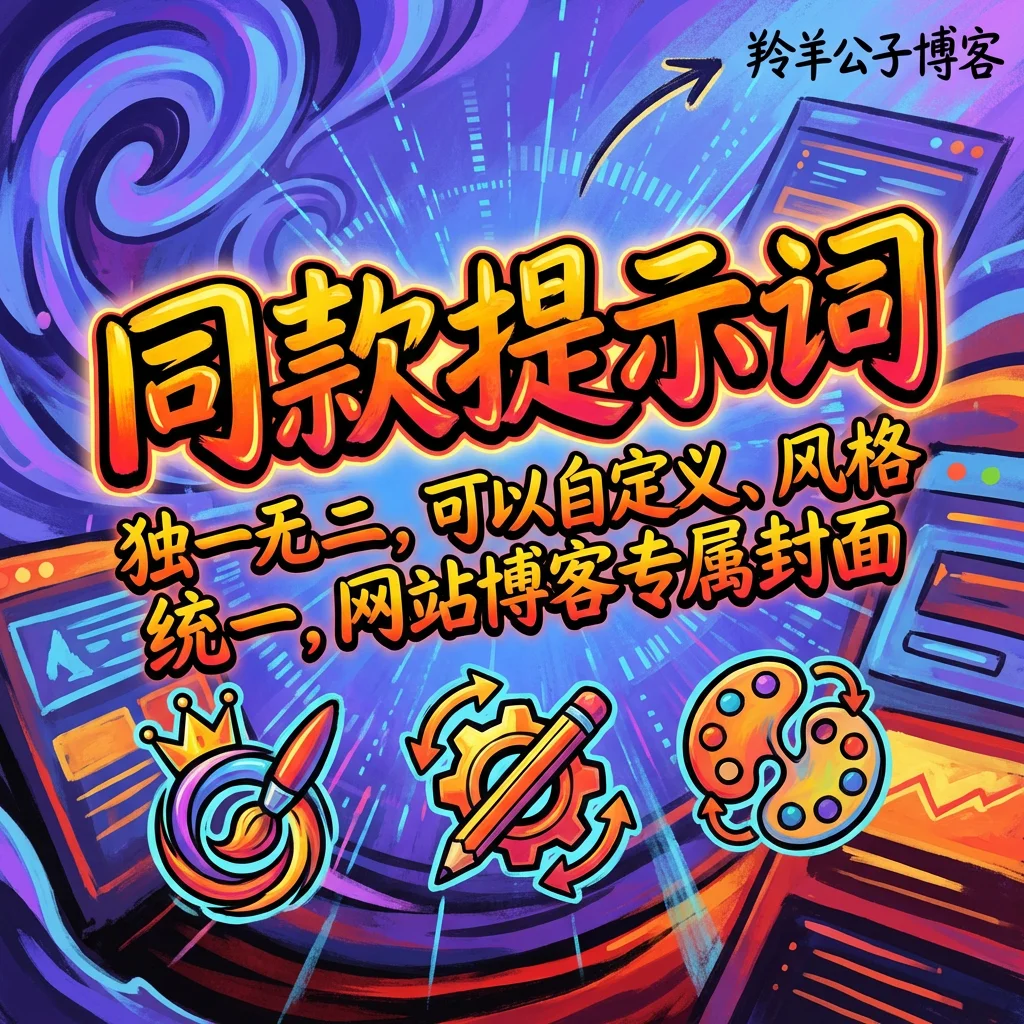 本站同款封面提示词-羚羊公子博客