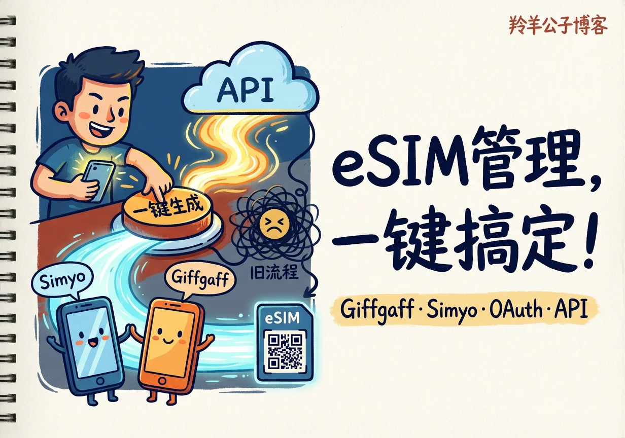 专为Giffgaff和Simyo用户设计的现代化eSIM管理工具集-羚羊公子博客